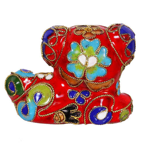 Hund S, Deko, Ziergegenstände, Cloisonne Emaille, Tierfigur,6278